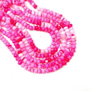 Cuentas de ópalo rosa natural en tonos degradados, lisas y en forma de rondel, de 7-8 mm, cuentas de ópalo sueltas para la fabricación de joyería, alta calidad, venta al por mayor. - Product Image 3