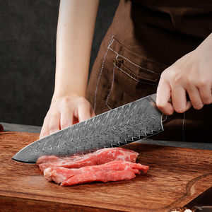 Cuchillo de Cocina Profesional de Acero Damasco de 67 Capas y Alto Contenido de Carbono de 4-5.9 Pulgadas con Borde de Seguridad para el Pulgar y Mango de Acero Damasco - Product Image 2