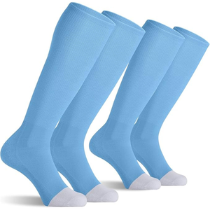 Custom Design Whole Sale 100% Cotton Crew Socks <b>Knee</b> <b>High</b> Breathable Solid Unisex for Adults and Youth Summer Outdoor Sports - Product Image 4