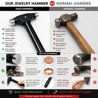 Marteau de gravure professionnel en acier inoxydable de qualité supérieure pour bijoux, or et argent, outil artisanal de travail des métaux, personnalisable OEM/ODM