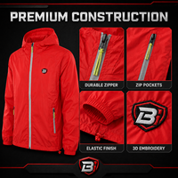 Blouson coupe-vent léger à capuche pour homme, personnalisé, pour course en extérieur, coque OEM, marque privée, directement de l'usine Blimpex
