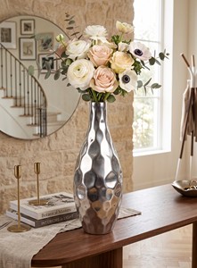 Jarrón de Flores Antiguo de Plata de Lujo, de Primera Calidad, para Decoración del Hogar, Fiestas en la Sala de Estar y Decoración de Bodas - Product Image 1