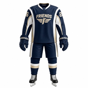 Custom Sublimated Unisex Ice Hockey Uniform Sets Professional Team Sportswear Breathable Quick Dry for Matches Wear - Product Image 1