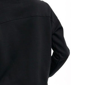 <b>Women's</b> Black <b>Quarter</b> <b>Zip</b> <b>Sweatshirt</b> Long Sleeve Solid Color Stand CollarWomen'<b>s</b> Custom 420gsm Heavyweight Pink Soft Cotton - Product Image 3