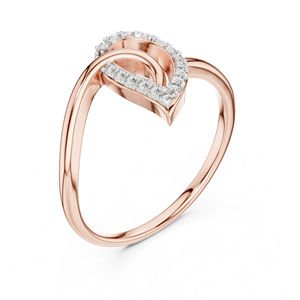 Anillo de Compromiso de Oro Rosa de 14K con Diamante Cultivado en Laboratorio para Mujer |   Diamante Cultivado Nuevo - Product Image 4