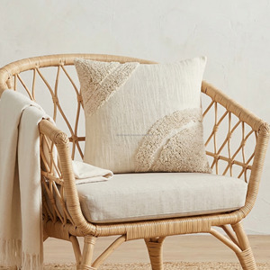 Sun Landscape Tufted Pillow <b>Cover</b> 20x20 Artistic Textured Cushion Case Bohemian <b>Sofa</b> Home Decor Accent Tuted Pillowslip - Product Image 3