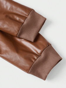 2024 Custom Sheep Skin <b>Leather</b> Bomber <b>Jacket</b> <b>Winter</b> High Quality Reversible OEM ODM Manufacturer - Product Image 3