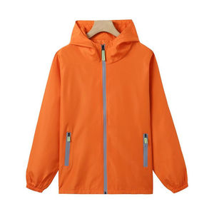 Chaqueta Deportiva Reflectante para Hombre, Impermeable, con Capucha, de Lona y Piel Vacuna, Cortavientos, de Secado Rápido, con Cuello Alto y Logotipo Frontal, para Trabajo al Aire Libre - Product Image 2