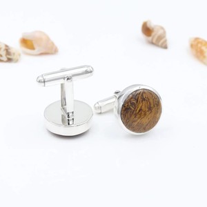 Boutons de manchette en argent sterling 925 faits à la main, bijoux de luxe pour hommes, cadeau pour les garçons d'honneur, boutons de manchette de mariage avec serti Mariyam - Product Image 3