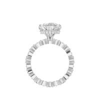 Bague de fiançailles AMBER JEWELS en or 14 carats pour femme, avec diamant de laboratoire taille poire et pierres latérales taille poire, certifiée IGI