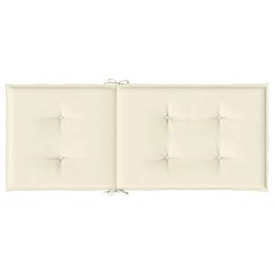 Ensemble de 2 coussins de chaise à dossier haut en polyester crème, avec coussins lombaires et d'assise en mousse et fibres - Product Image 6