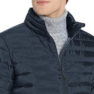 Chaquetas de burbujas para hombre fabricadas en fábrica, chaquetas de burbujas de la mejor calidad, color negro, chaquetas de burbujas lisas con cremallera para hombre - Product Image 4