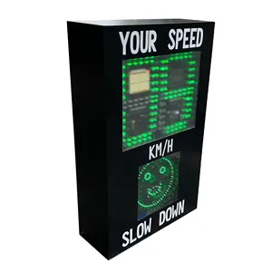 Csp6LEDソーラー速度検出器レーダー交通標識レーダーLED速度制限標識泣く顔警告標識サポートカスタマイズ