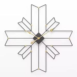 New Design Art Deco Metal Framed Round Decorative <b>Large</b> Silent Mechanical Wall <b>Clock</b> for <b>Kitchen</b> - Product Image 3