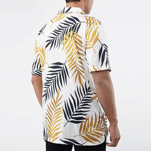 Chemise Aloha Hawaïenne Rétro Personnalisée à Manches Courtes en Popeline Respirante Séchage Rapide Style Urbain Décontracté Boutonnée pour l'Été - Product Image 4