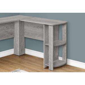 Scrivania Angolare Moderna da 48 Pollici per Ufficio Domestico con Ripiani Portaoggetti, Laminato Grigio Contemporaneo per Lavoro e Uso Laptop - Product Image 3