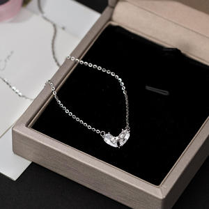 Collar de Diamantes de Corte Brillante en Oro Blanco para Mujer, Chapado en Oro de 14K, Certificado IGI, Estilo Minimalista para Uso Diario, Color D, Sintético de Laboratorio - Product Image 2