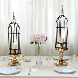 Vintage Metal <b>Candle</b> <b>Holder</b> <b>Lantern</b> Decorative Hollow <b>Candle</b> Stand For Home Wedding Party Table Garden Decoration - Product Image 1