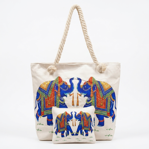 Beautiful Canvas Fabric Owl and Evil Eye Shopping <b>Bag</b> <b>Reusable</b> Printed Tote Carry <b>Bag</b> OEM Wholesale Export from India Supply - Product Image 1