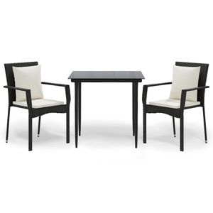 Juego de Comedor para Jardín en Color Blanco Crema y Negro - Product Image 2
