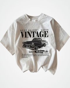 Camisetas de Manga Corta para Hombre, Unisex, 100% Algodón, Estilo Urbano, Holgadas, Vintage, con Estampado Digital Gráfico, Transpirables - Product Image 1