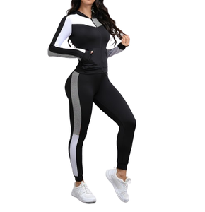 Ensemble de yoga imprimé respirant 2 pièces pour femmes, leggings de sport sans couture et soutien-gorge de sport, tenue de fitness pour la salle de sport - Product Image 1