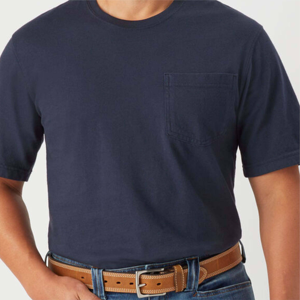 <b>Men's</b> <b>Navy</b> <b>Blue</b> Short Sleeve Cotton <b>T</b>-<b>Shirt</b> Regular Fit O-Neck Casual Solid Color Pocket Front Jersey Knit <b>t</b>-<b>shirt</b> for <b>men</b> - Product Image 5