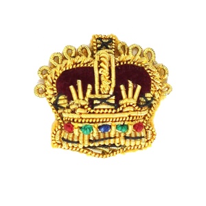 Hilo de Bullion para Bordado Hecho a Mano, Insignias y Parches de Hilo de Bullion Dorado Personalizados OEM, Alta Calidad, Tamaño Personalizado - Product Image 1
