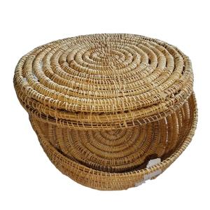 Traditional Handwoven Flower Basket Artisanal <b>Bamboo</b> Handicraft for Stylish Home Floral Decoration Made by Bangladesh. - Product Image 4