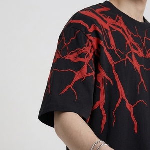 Camiseta de Hombre Personalizada OEM, Premium, 100% Algodón, Oversize, Hombros Caídos, Estampado Gráfico, Cuello Redondo, Manga Corta, Informal, Tejida - Product Image 6