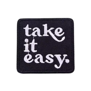 Parches Bordados Personalizados de Alta Calidad, con Forma de Letra, Termoadhesivos, de Tela Twill, Etiqueta Autoadhesiva para Ropa, Diseño de Logotipo - Product Image 1