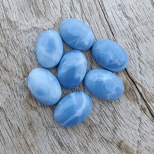 Ópalo Azul Natural AAA+ Cabujón Ovalado Calibrado con Reverso Plano para Joyería, Todos los Tamaños Disponibles - Product Image 6