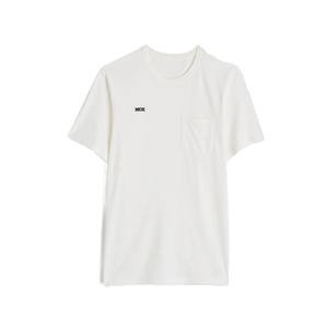 Camiseta de Algodón al por Mayor para Hombre, Estilo con Bolsillo, Cuello Redondo, Informal, Lisa, con Logotipo Personalizado, Fabricante de Ropa de Marca Privada OEM - Product Image 3