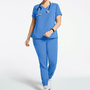 Uniformes Médicos Profesionales Higiénicos, Conjuntos de Uniformes Quirúrgicos de Algodón y Poliéster, Trajes Quirúrgicos Elásticos para Movimiento Libre, Servicio OEM - Product Image 2