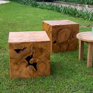 Teak Root Rustic <b>Outdoor</b> <b>Side</b> <b>Table</b> Durable & UV-Resistant for Patio Beach Villa & Park Use - Product Image 1