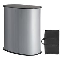 Tragbarer Messestand-Tisch 90 cm x 49 cm x 94 cm Ausstellungs-Präsentationstheke Messestand Faltbare Aluminium-Messewand