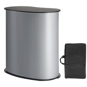 Tavolo Portatile per Fiere 90x50x94 cm, Espositore da Banco per Stand Fieristico, Parete Pieghevole in Alluminio - Product Image 4