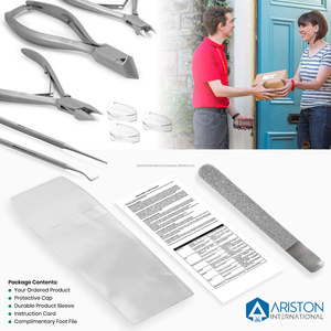 Kit d'outils de podiatrie Ariston 5 pièces ensemble Concave flèche flamme pinces à ongles en acier inoxydable doigt orteil large mâchoire ouverture hôpital - Product Image 6