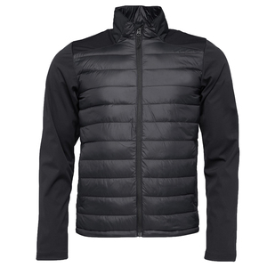 Veste matelassée hybride personnalisée pour homme, rembourrée de duvet, pour le printemps et l'automne, col montant, devant rembourré, fermeture éclair sur le dos - Product Image 2