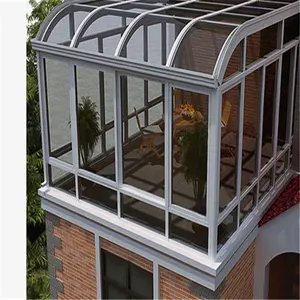 Aluminium Glazen Huis Prefab Gelamineerd Lage E Glas Serre Veranda Aluminium Winter Tuin Groene Huis Ontwerp