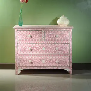 Modern Handmade Furniture Bone Inlay Home Stool Ottoman for Living Room Bedroom Hotel Supermarket Wholesale Price - Product Image 4