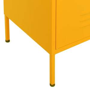 Meuble de rangement en acier jaune moutarde de taille moyenne pour salon - Product Image 6