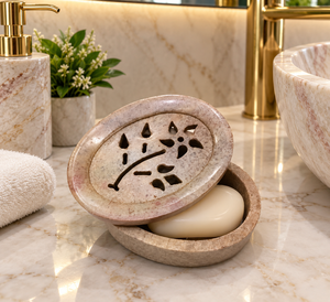 Factory Direct Wholesale Waterproof Luxury Rectangle <b>Soap</b> Dish Natural Stone <b>Soap</b> Tray Eight-Piece <b>Set</b> for Hotel Bathroom Decor - Product Image 1