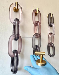 Eslabones de Cadena de Resina Transparente Coloridos para Decoración de Paredes, Proyectos de Bricolaje, Decoración Moderna Removible para Interiores del Hogar - Product Image 4