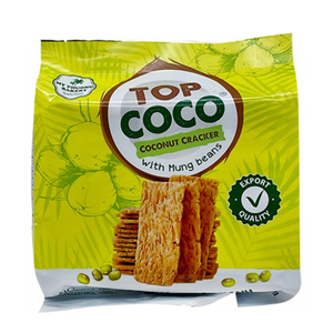 Venta al por mayor TOPCOCO Galleta de Coco con Frijol Mungo 150g, Snack Crujiente de Coco y Frijol Mungo, Precio Competitivo, Exportación - Product Image 1