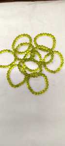 Bracelet unisexe en perles, pierre précieuse péridot naturelle, pierre de naissance d'août, cadeau de Noël, bracelet élastique pour femme, bracelet pour homme - Product Image 1