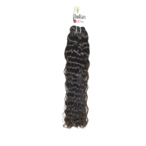 Extensions de cheveux indiens bouclés doublement étirés, ondulés profonds, noir naturel, qualité supérieure, cuticules alignées, pointes pleines, pour femmes - Product Image 6