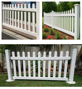 6FT cao Vinyl picket hàng rào với gia cố đường ray nhiệm vụ nặng nề cho sân trước trang trí hàng rào vườn - Product Image 6
