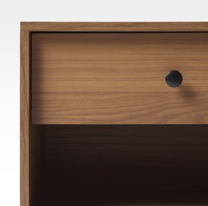 Mid Century Modern Wood Nightstand with Drawer and Open Shelf Retro <b>Bedside</b> Table Cabinet for Bedroom Living Room From Vietnam - Product Image 4