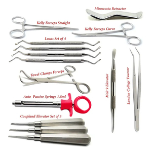 Kit d'instruments de chirurgie buccale pour interventions dentaires, en acier inoxydable, réutilisable, manuel, certifié CE, poignée ergonomique, classe II - Product Image 4